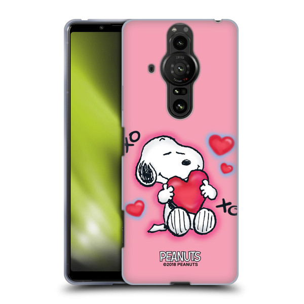Peanuts Snoopy Boardwalk Airbrush XOXO Soft Gel Case for Sony Xperia Pro-I