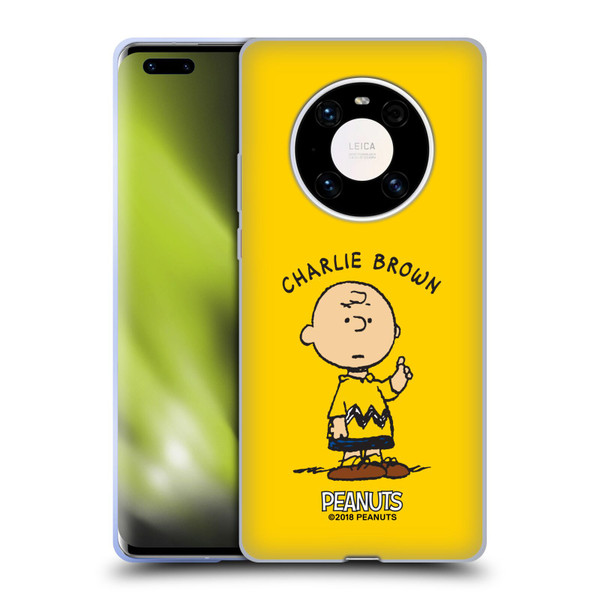Peanuts Characters Charlie Brown Soft Gel Case for Huawei Mate 40 Pro 5G