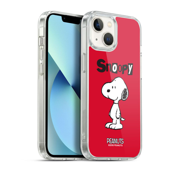 Peanuts Characters Snoopy Soft Gel Case for Apple iPhone 13