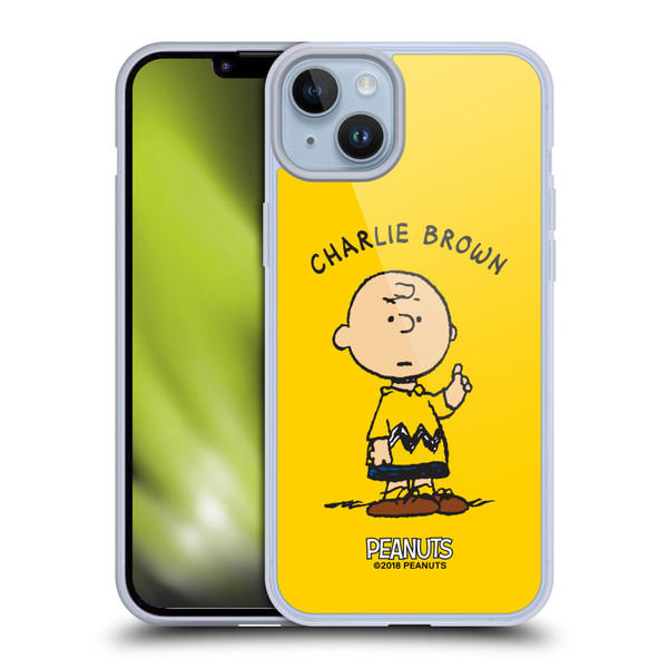 Peanuts Characters Charlie Brown Soft Gel Case for Apple iPhone 14 Plus & MagSafe