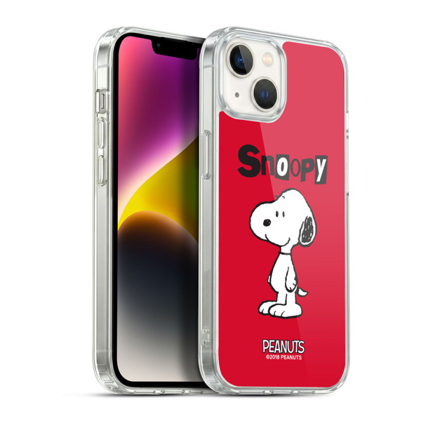 Peanuts Characters Snoopy Soft Gel Case for Apple iPhone 14 Plus & MagSafe