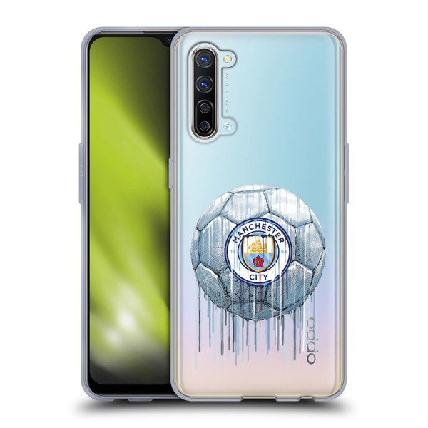 Manchester City Man City FC Drip Art Logo Soft Gel Case for OPPO Find X2 Lite 5G
