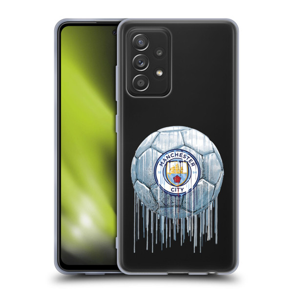 Manchester City Man City FC Drip Art Logo Soft Gel Case for Samsung Galaxy A52 / A52s / 5G (2021)