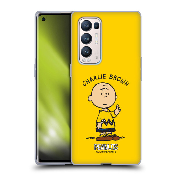 Peanuts Characters Charlie Brown Soft Gel Case for OPPO Find X3 Neo / Reno5 Pro+ 5G