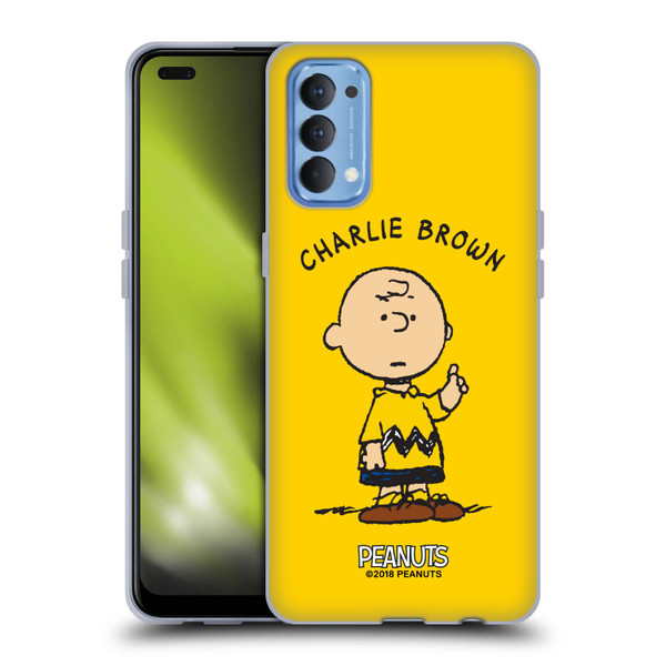Peanuts Characters Charlie Brown Soft Gel Case for OPPO Reno 4 5G