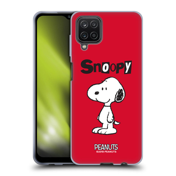 Peanuts Characters Snoopy Soft Gel Case for Samsung Galaxy A12 (2020)