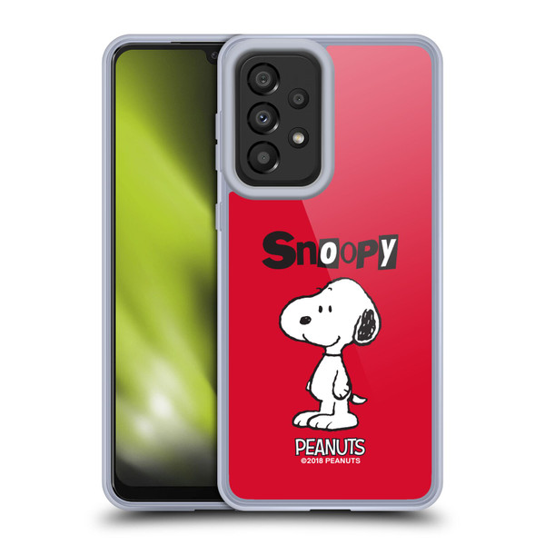 Peanuts Characters Snoopy Soft Gel Case for Samsung Galaxy A33 5G (2022)