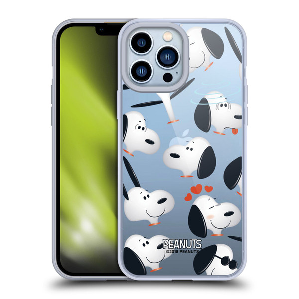 Peanuts Character Patterns Snoopy Soft Gel Case for Apple iPhone 13 Pro Max