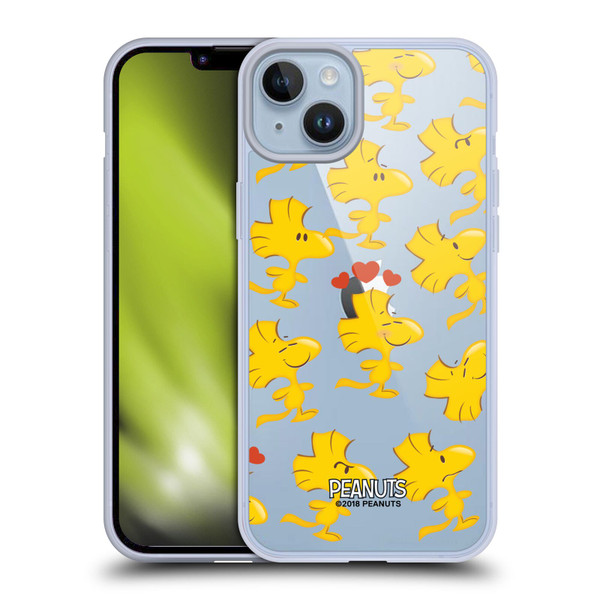 Peanuts Character Patterns Woodstock Soft Gel Case for Apple iPhone 14 Plus & MagSafe