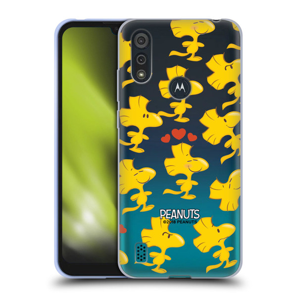 Peanuts Character Patterns Woodstock Soft Gel Case for Motorola Moto E6s (2020)