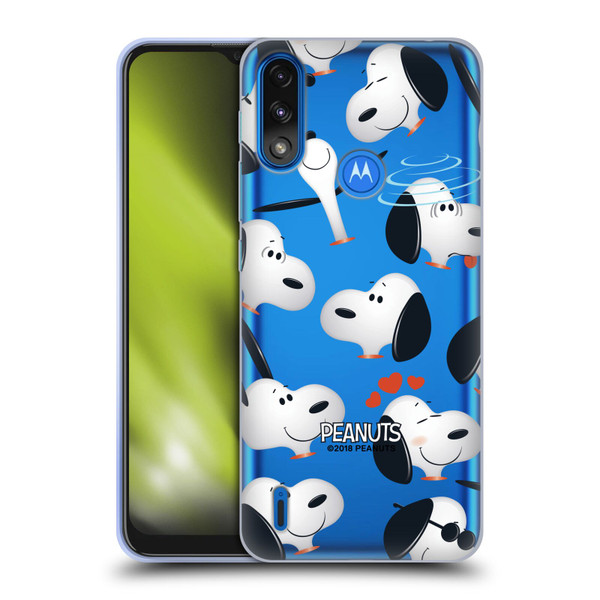 Peanuts Character Patterns Snoopy Soft Gel Case for Motorola Moto E7 Power / Moto E7i Power