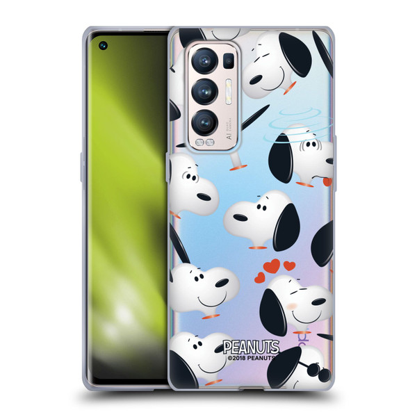 Peanuts Character Patterns Snoopy Soft Gel Case for OPPO Find X3 Neo / Reno5 Pro+ 5G
