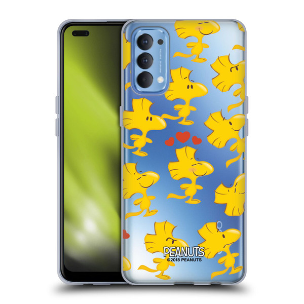 Peanuts Character Patterns Woodstock Soft Gel Case for OPPO Reno 4 5G