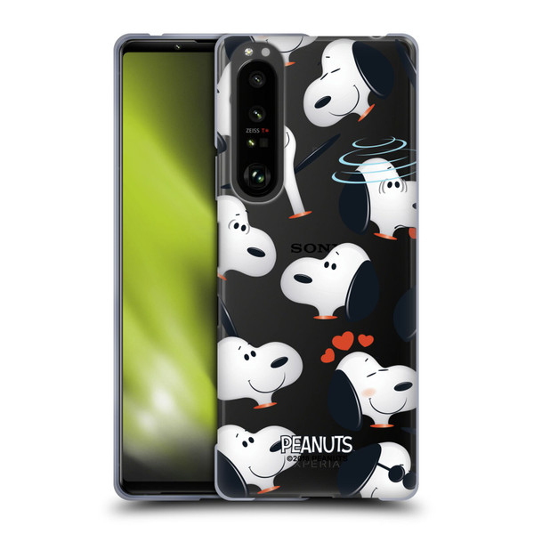 Peanuts Character Patterns Snoopy Soft Gel Case for Sony Xperia 1 III