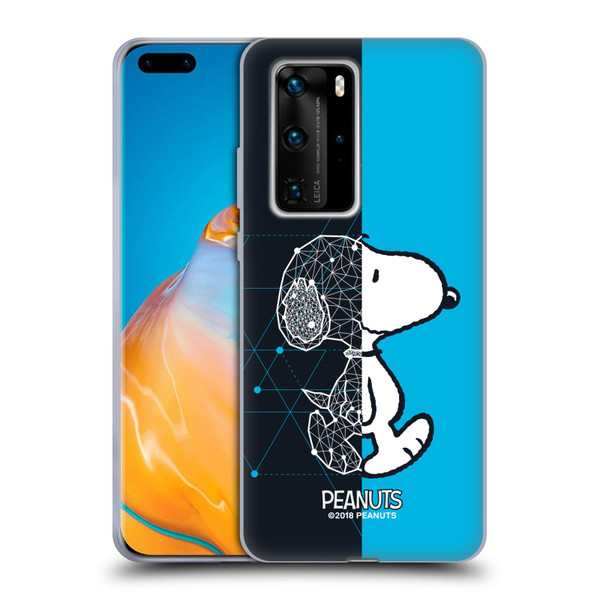 Peanuts Halfs And Laughs Snoopy Geometric Soft Gel Case for Huawei P40 Pro / P40 Pro Plus 5G