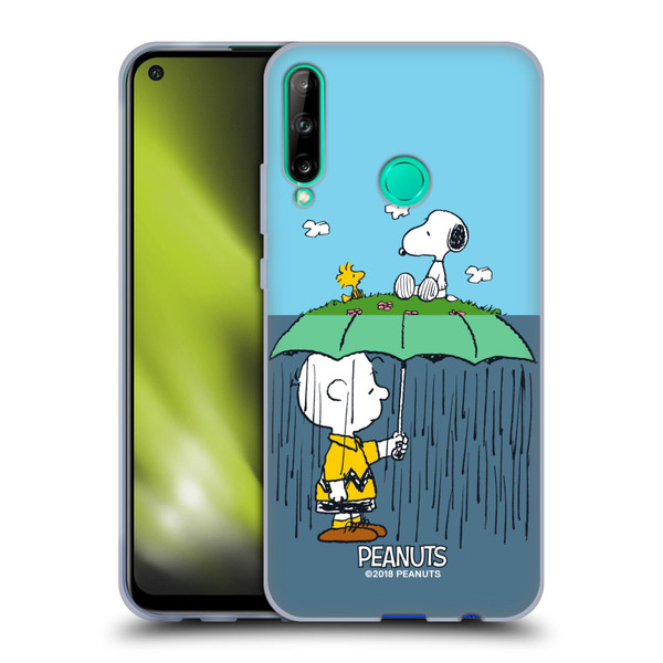 Peanuts Halfs And Laughs Charlie, Snoppy & Woodstock Soft Gel Case for Huawei P40 lite E