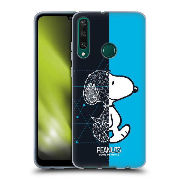 Peanuts Halfs And Laughs Snoopy Geometric Soft Gel Case for Huawei Y6p