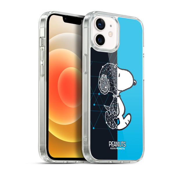 Peanuts Halfs And Laughs Snoopy Geometric Soft Gel Case for Apple iPhone 12 / iPhone 12 Pro & MagSafe