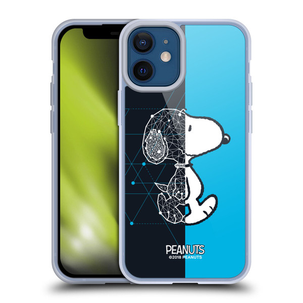 Peanuts Halfs And Laughs Snoopy Geometric Soft Gel Case for Apple iPhone 12 Mini & MagSafe