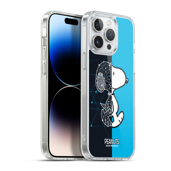 Peanuts Halfs And Laughs Snoopy Geometric Soft Gel Case for Apple iPhone 13 Pro Max & MagSafe