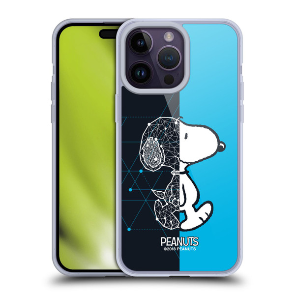Peanuts Halfs And Laughs Snoopy Geometric Soft Gel Case for Apple iPhone 14 Pro Max & MagSafe