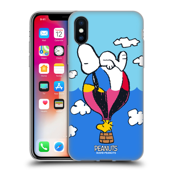 Peanuts Halfs And Laughs Snoopy & Woodstock Balloon Soft Gel Case for Apple iPhone X / iPhone XS