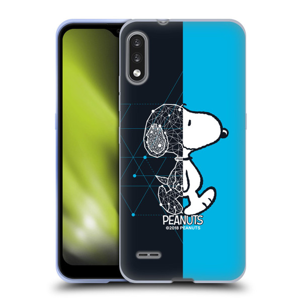 Peanuts Halfs And Laughs Snoopy Geometric Soft Gel Case for LG K22
