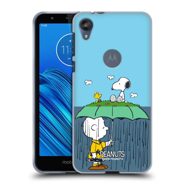 Peanuts Halfs And Laughs Charlie, Snoppy & Woodstock Soft Gel Case for Motorola Moto E6