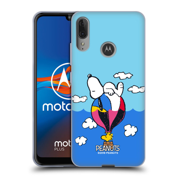 Peanuts Halfs And Laughs Snoopy & Woodstock Balloon Soft Gel Case for Motorola Moto E6 Plus