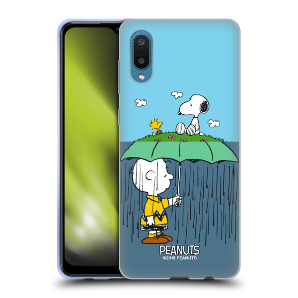 Peanuts Halfs And Laughs Charlie, Snoppy & Woodstock Soft Gel Case for Samsung Galaxy A02/M02 (2021)