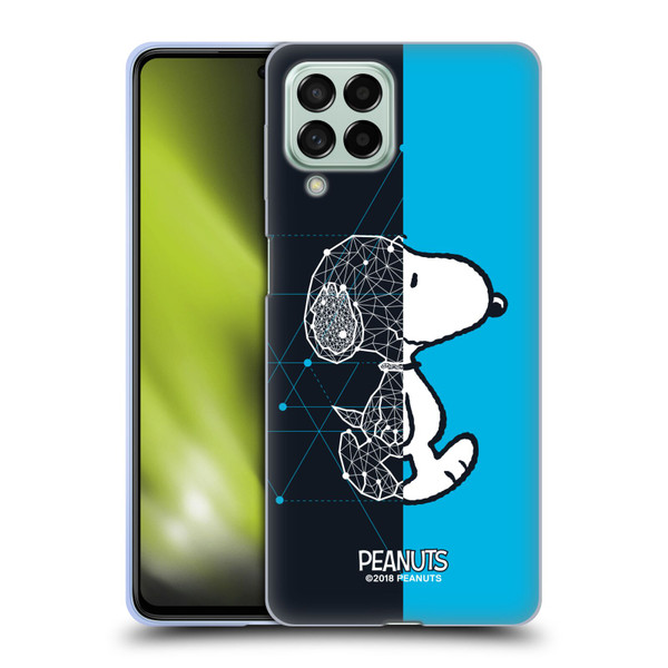 Peanuts Halfs And Laughs Snoopy Geometric Soft Gel Case for Samsung Galaxy M53 (2022)