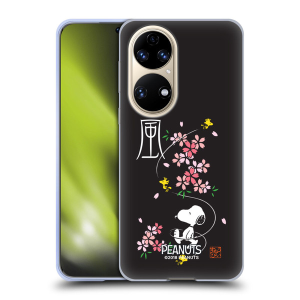 Peanuts Oriental Snoopy Cherry Blossoms Soft Gel Case for Huawei P50