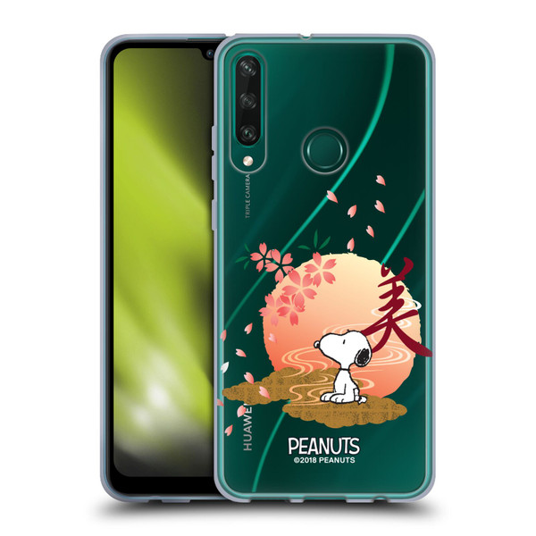 Peanuts Oriental Snoopy Sakura Soft Gel Case for Huawei Y6p
