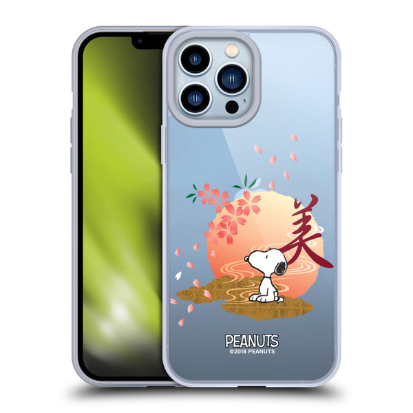 Peanuts Oriental Snoopy Sakura Soft Gel Case for Apple iPhone 13 Pro Max & MagSafe