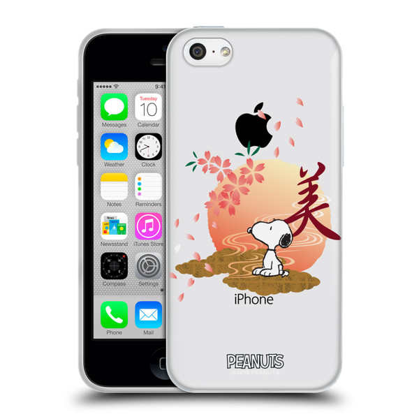 Peanuts Oriental Snoopy Sakura Soft Gel Case for Apple iPhone 5c