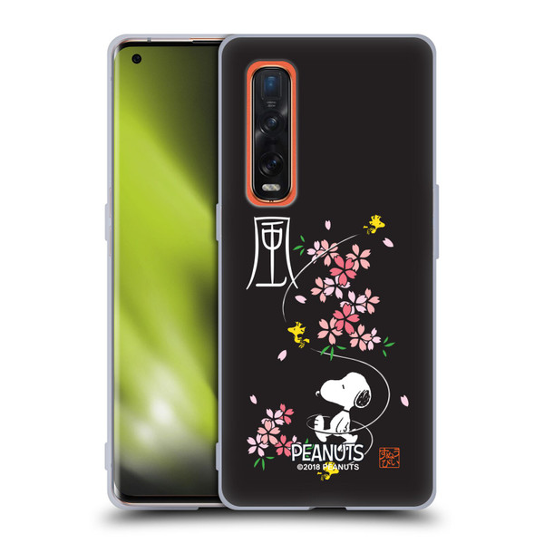 Peanuts Oriental Snoopy Cherry Blossoms Soft Gel Case for OPPO Find X2 Pro 5G