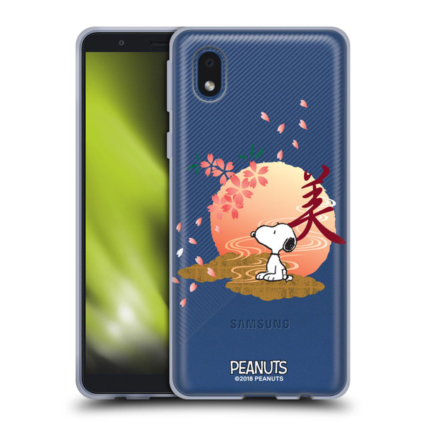 Peanuts Oriental Snoopy Sakura Soft Gel Case for Samsung Galaxy A01 Core (2020)