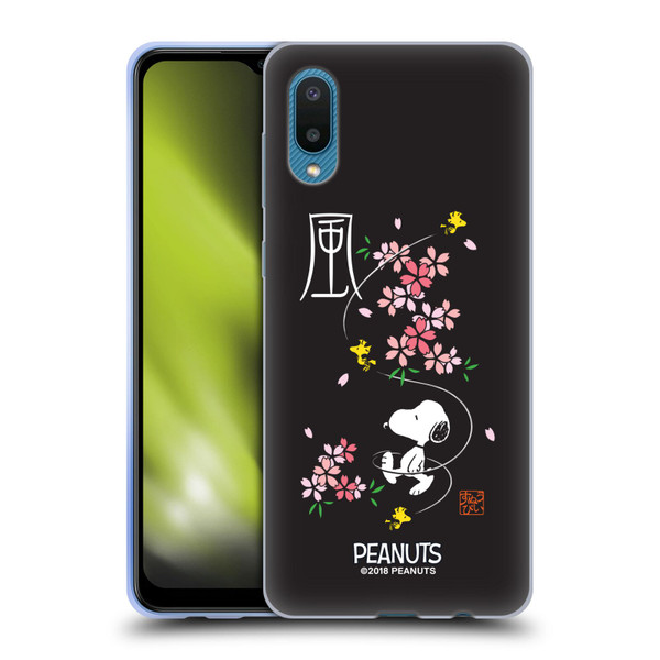 Peanuts Oriental Snoopy Cherry Blossoms Soft Gel Case for Samsung Galaxy A02/M02 (2021)
