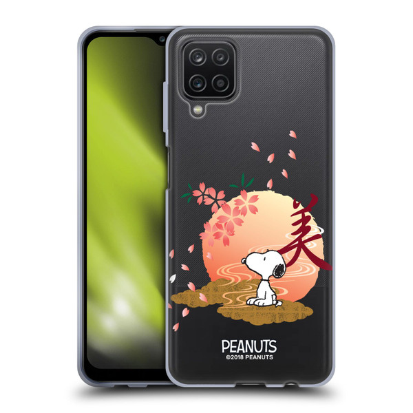 Peanuts Oriental Snoopy Sakura Soft Gel Case for Samsung Galaxy A12 (2020)