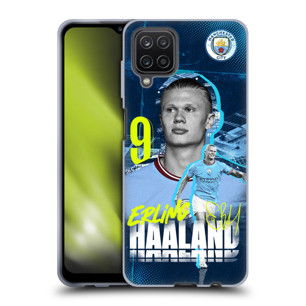 Manchester City Man City FC 2022/23 First Team Erling Haaland Soft Gel Case for Samsung Galaxy A12 (2020)