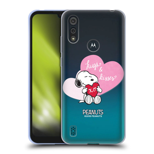 Peanuts Sealed With A Kiss Snoopy Hugs And Kisses Soft Gel Case for Motorola Moto E6s (2020)