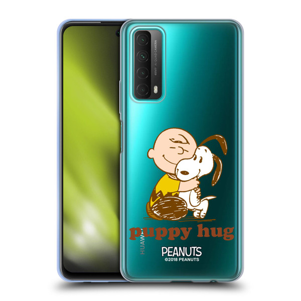 Peanuts Snoopy Hug Charlie Puppy Hug Soft Gel Case for Huawei P Smart (2021)