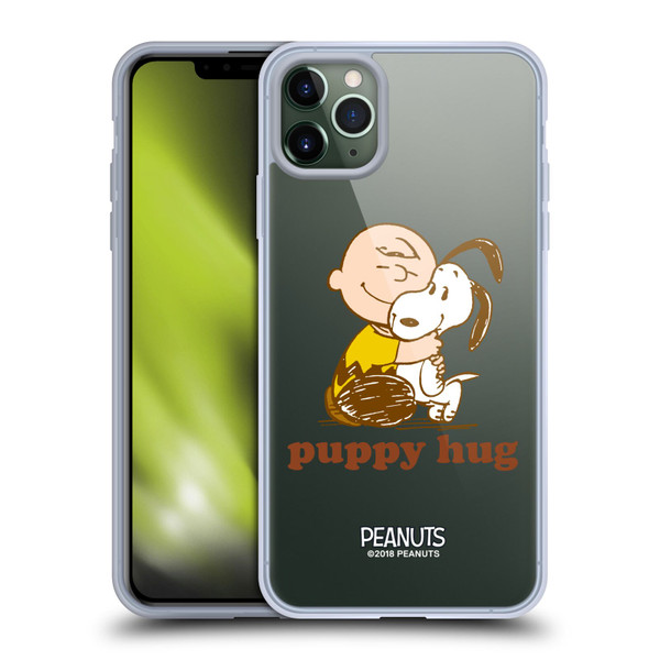 Peanuts Snoopy Hug Charlie Puppy Hug Soft Gel Case for Apple iPhone 11 Pro Max