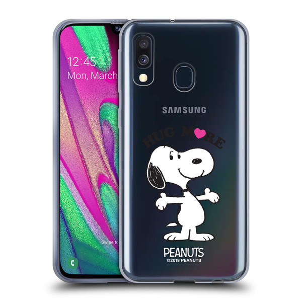 Peanuts Snoopy Hug More Soft Gel Case for Samsung Galaxy A40 (2019)
