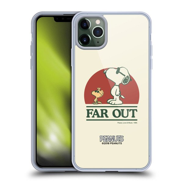 Peanuts Woodstock 50th Snoopy Woodstock Far Out Soft Gel Case for Apple iPhone 11 Pro Max