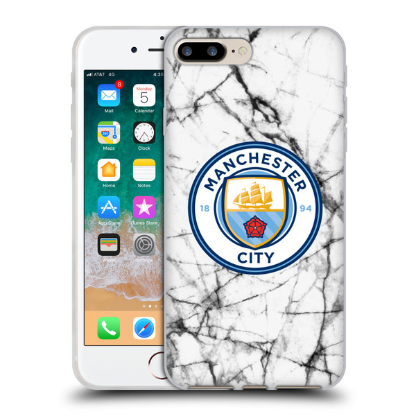 Manchester City Man City FC Marble Badge Full Colour Soft Gel Case for Apple iPhone 7 Plus / iPhone 8 Plus