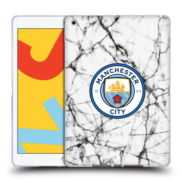 Manchester City Man City FC Marble Badge Full Colour Soft Gel Case for Apple iPad 10.2 2019/2020/2021
