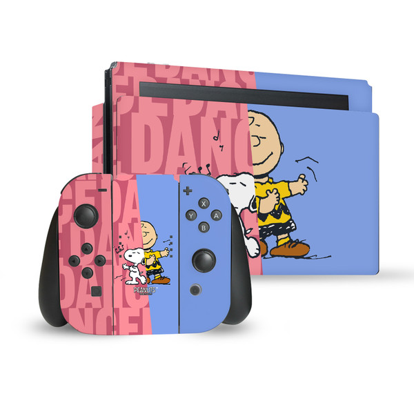 Peanuts Character Graphics Snoopy & Charlie Brown Vinyl Sticker Skin Decal Cover for Nintendo Switch Bundle