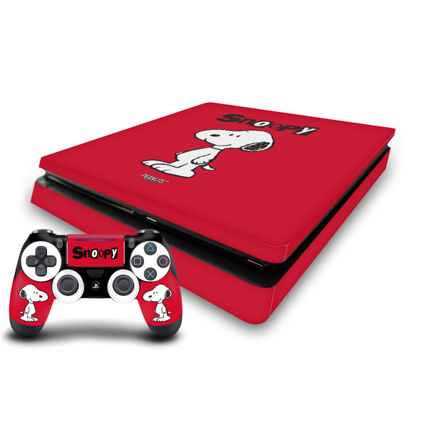 Peanuts Character Graphics Snoopy Vinyl Sticker Skin Decal Cover for Sony PS4 Slim Console & Controller