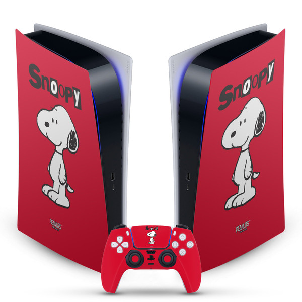 Peanuts Character Graphics Snoopy Vinyl Sticker Skin Decal Cover for Sony PS5 Digital Edition Bundle